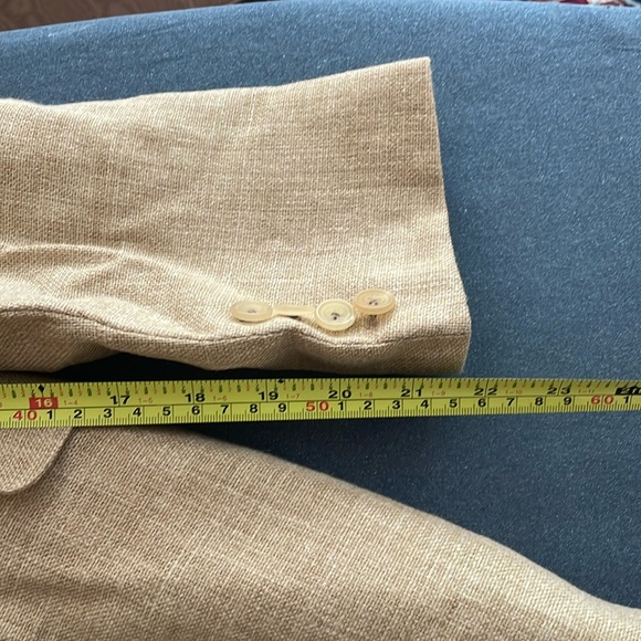Paul Stuart size 48R linen wool blend light brown/Tan Sports Jacket - Picture 13 of 14